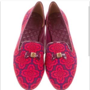 TORY BURCH Chandra Canvas “smoking” Loafers